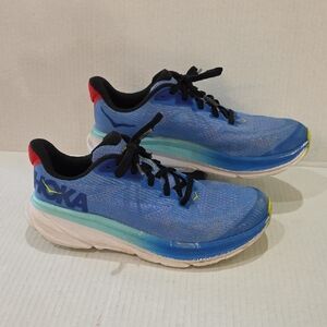 Hoka Clifton 9 Women's  Blue and Red Sneakers Size 7.5